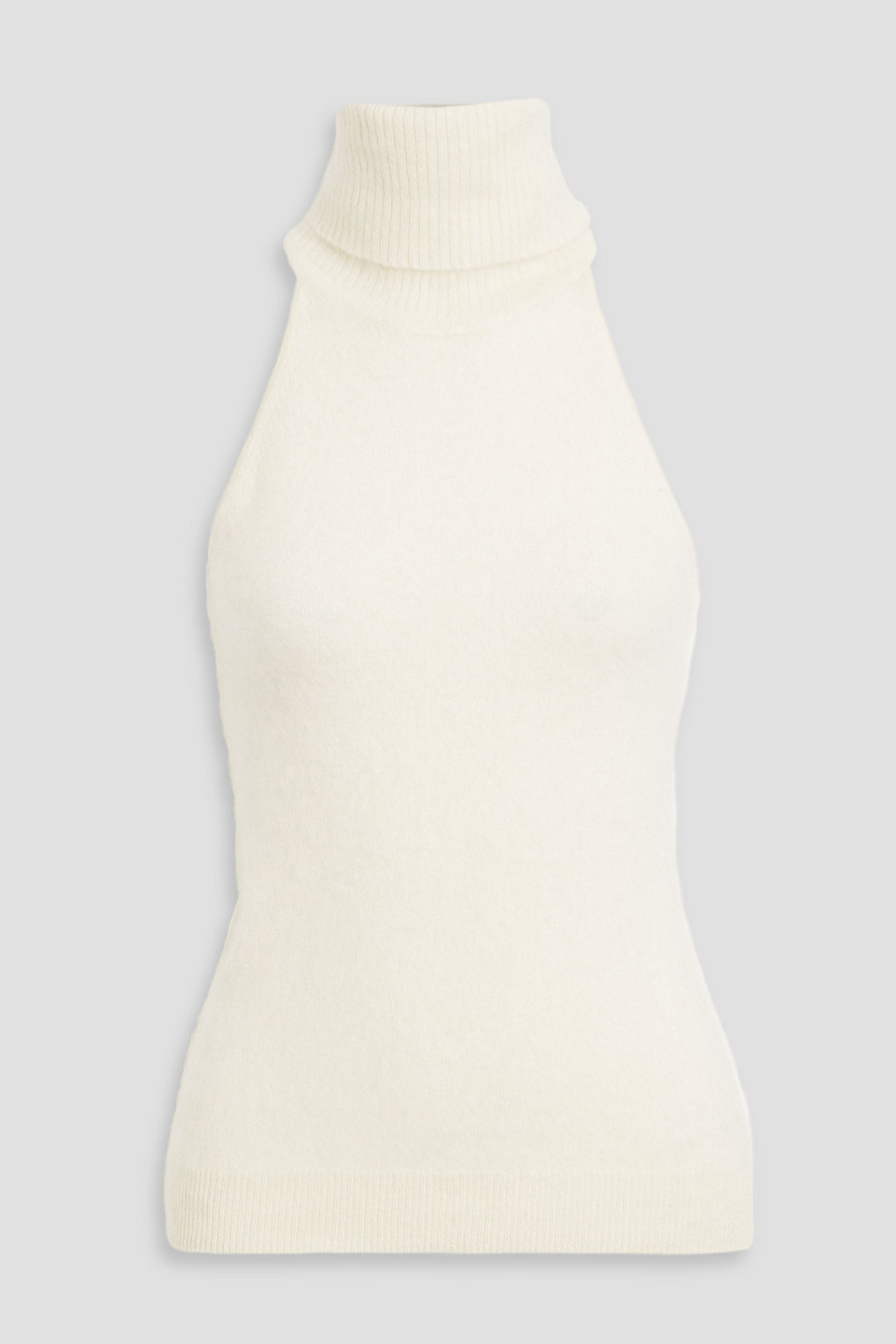 Autumn Cashmere Brushed Cashmere Turtleneck Top In White