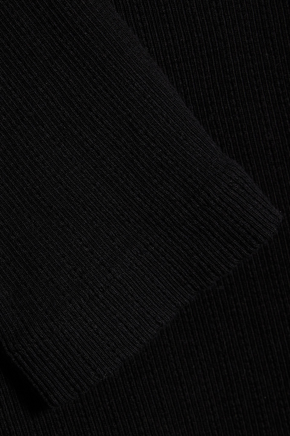 Re/done Ribbed Cotton Top In Black