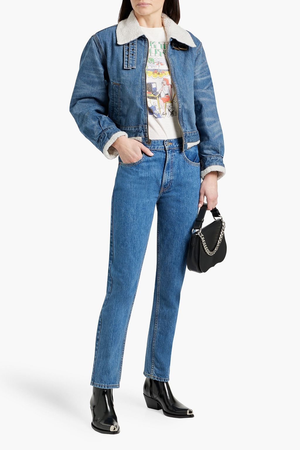 RE/DONE Aviator denim jacket