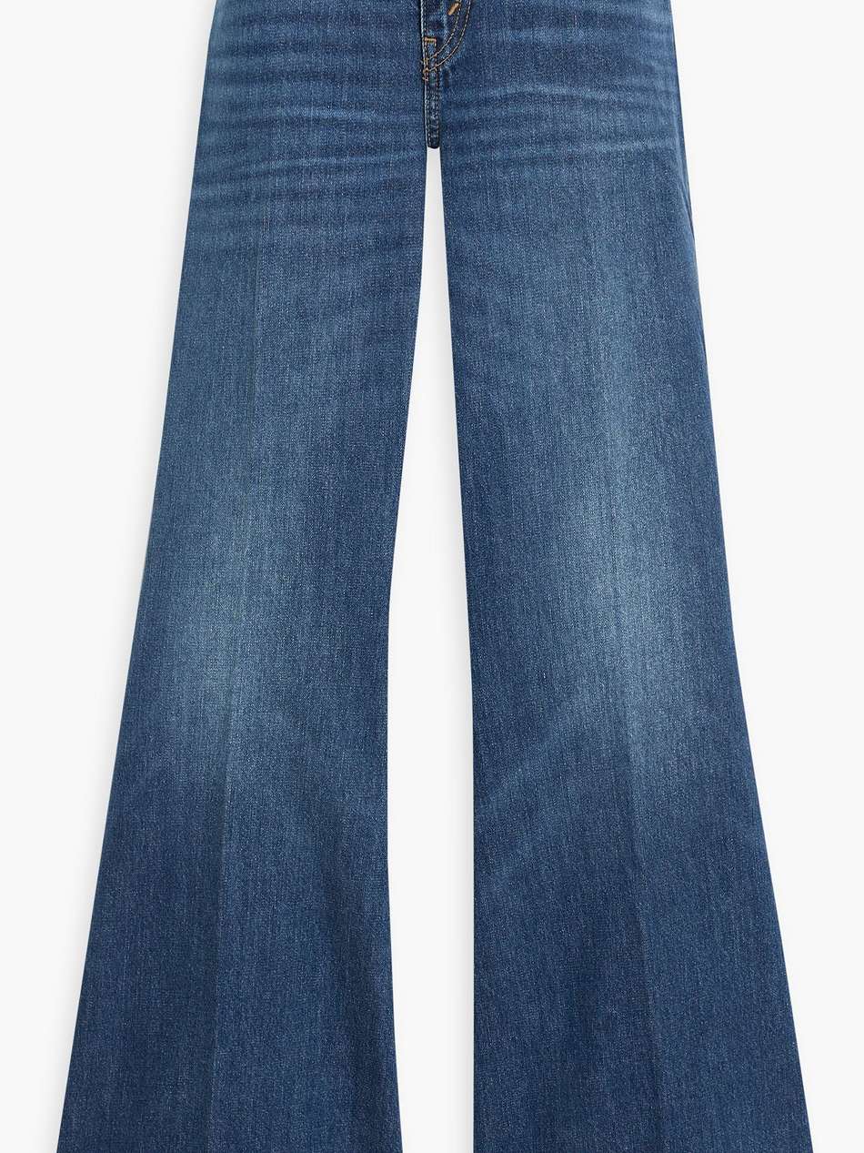 mid-rise flared jeans