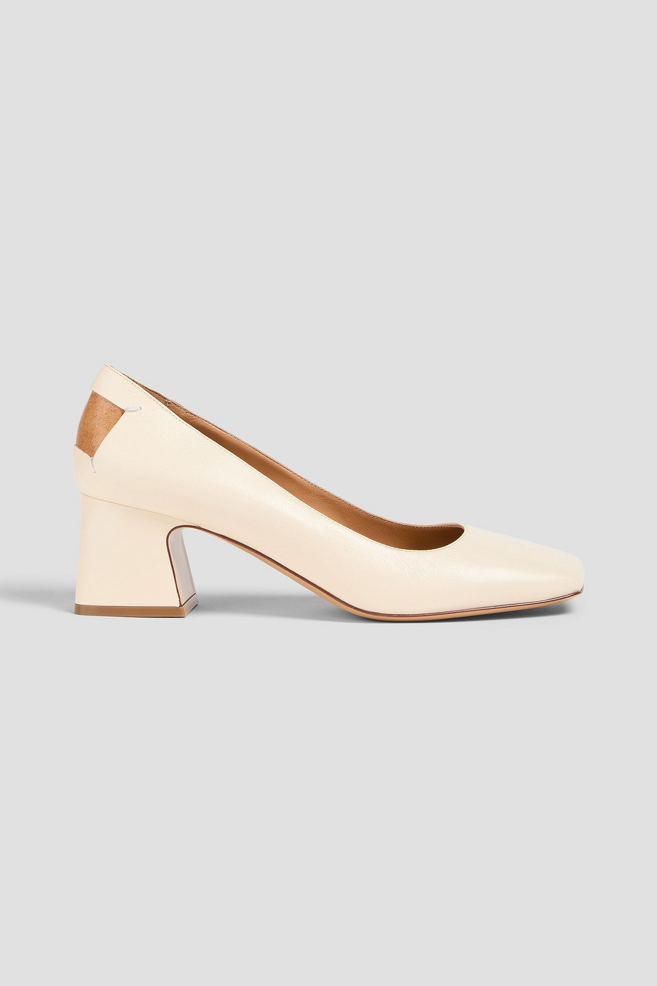 Four Stitches Décortiqué leather pumps