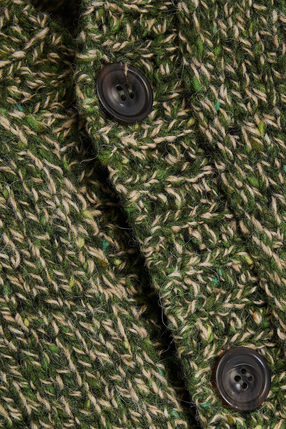 Maison Margiela Marled Wool And Alpaca-blend Cardigan In Green