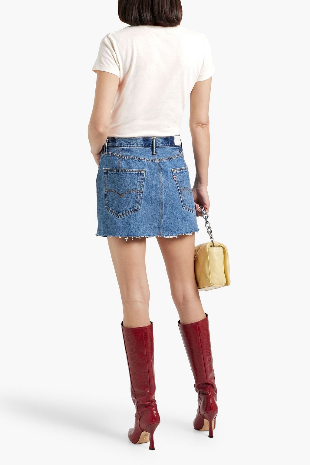RE/DONE WITH LEVI'S Denim mini skirt