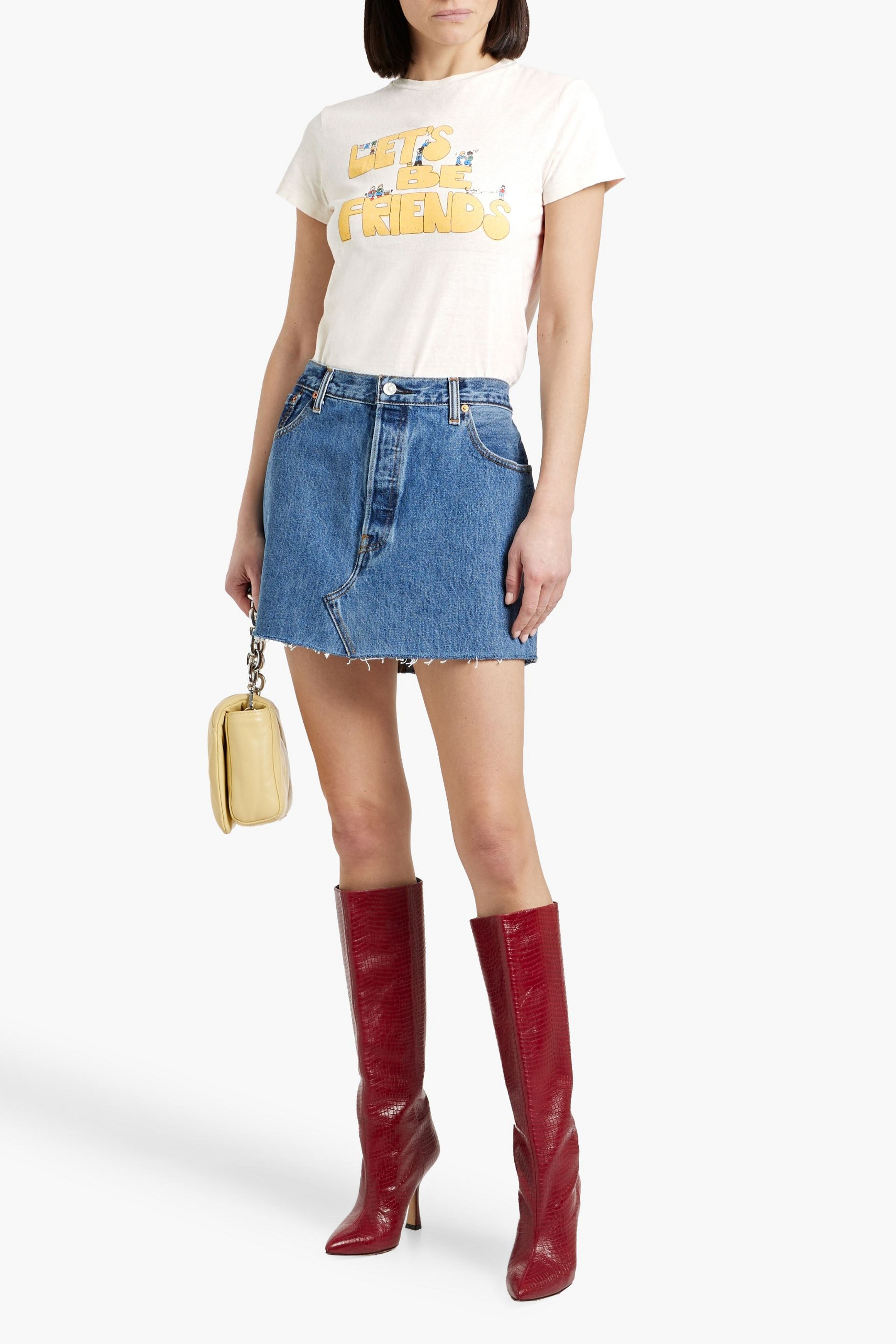 RE/DONE WITH LEVI'S Denim mini skirt