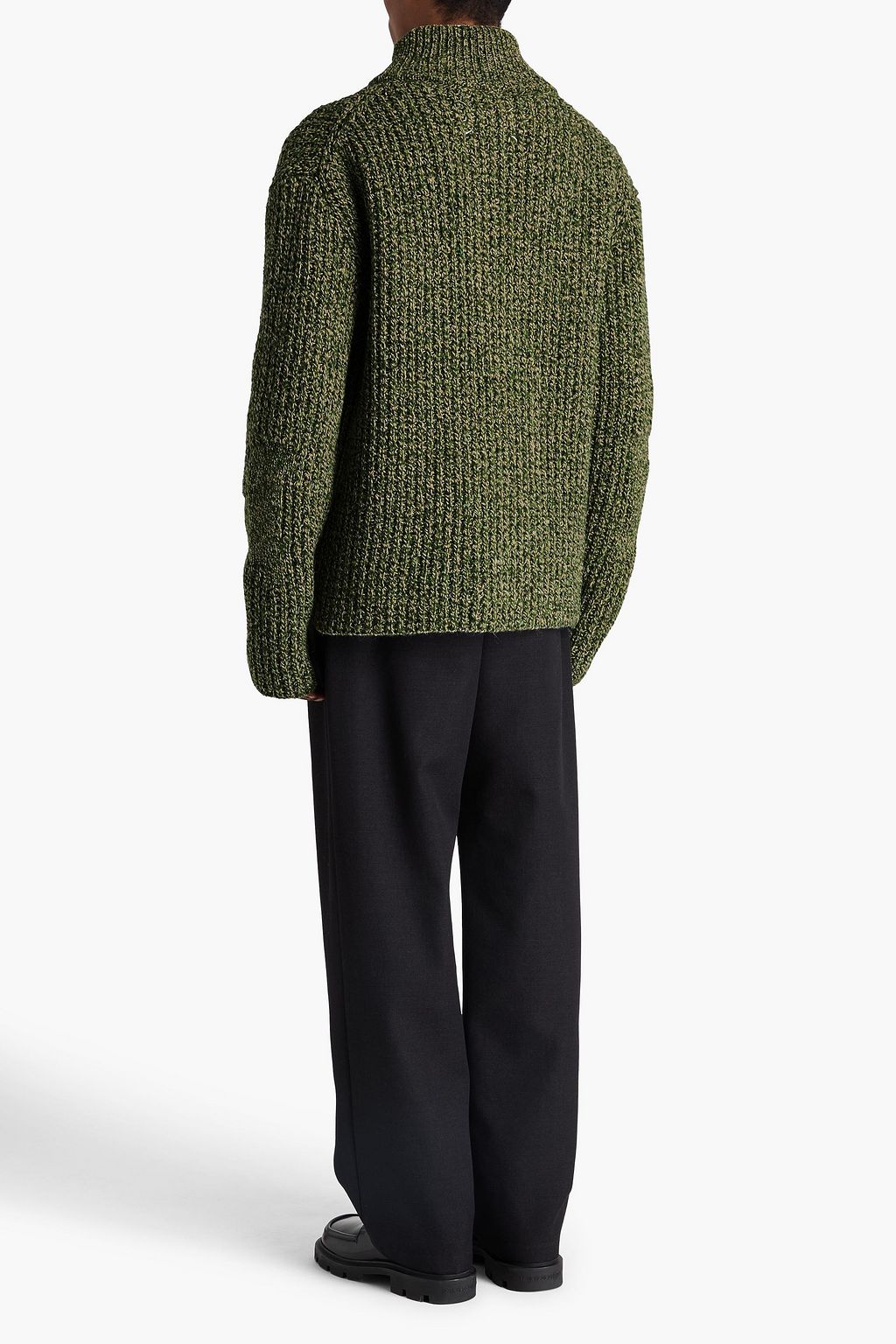 MAISON MARGIELA Ribbed marled wool and alpaca-blend sweater