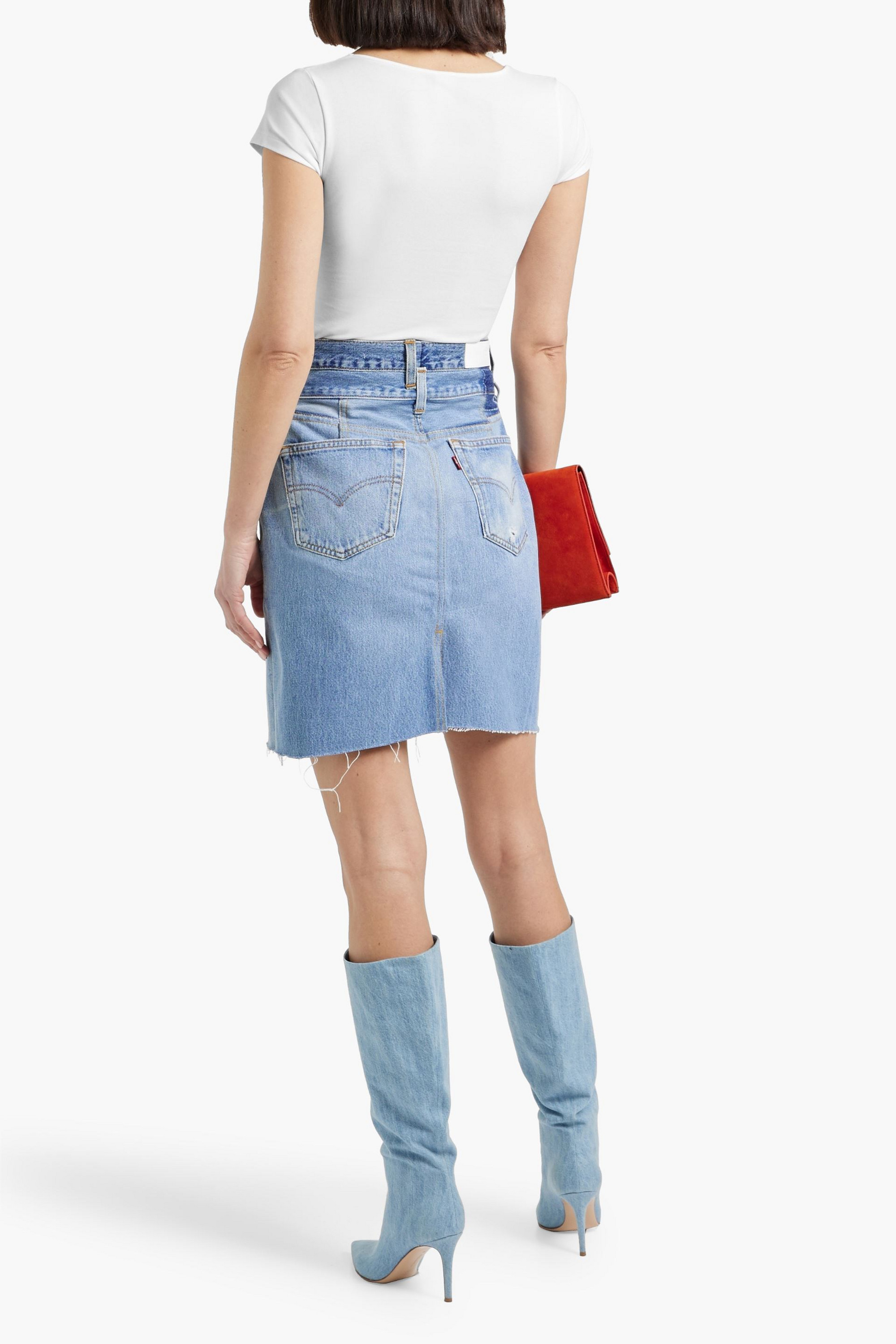 RE/DONE WITH LEVI'S Denim mini skirt thumbnail