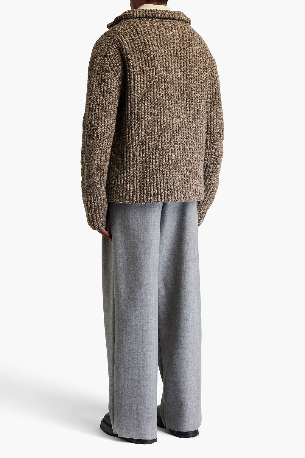 MAISON MARGIELA Ribbed marled wool and alpaca-blend sweater