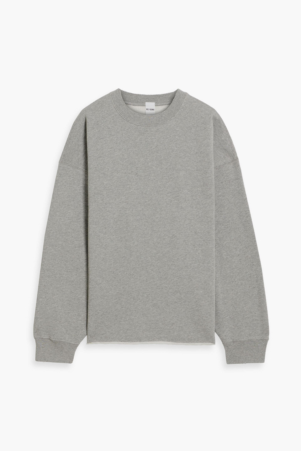 Re/done Oversized Cotton-fleece Sweatshirt In Gray