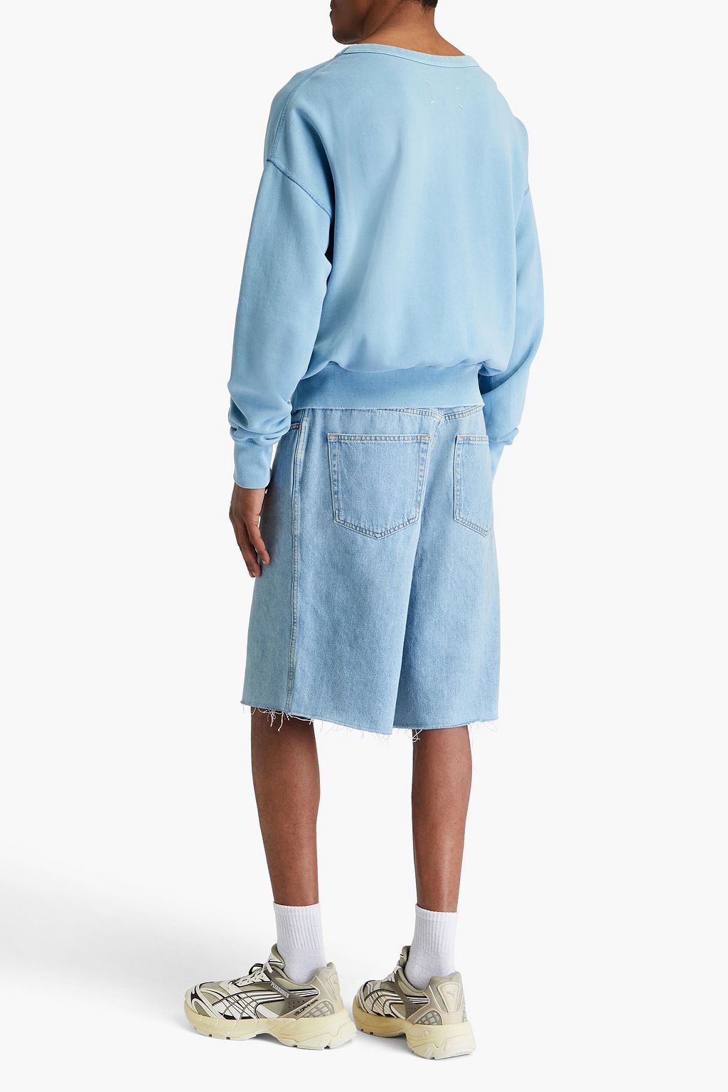 MAISON MARGIELA سويت شيرت من قطن تيري الفرنسي المطاطي