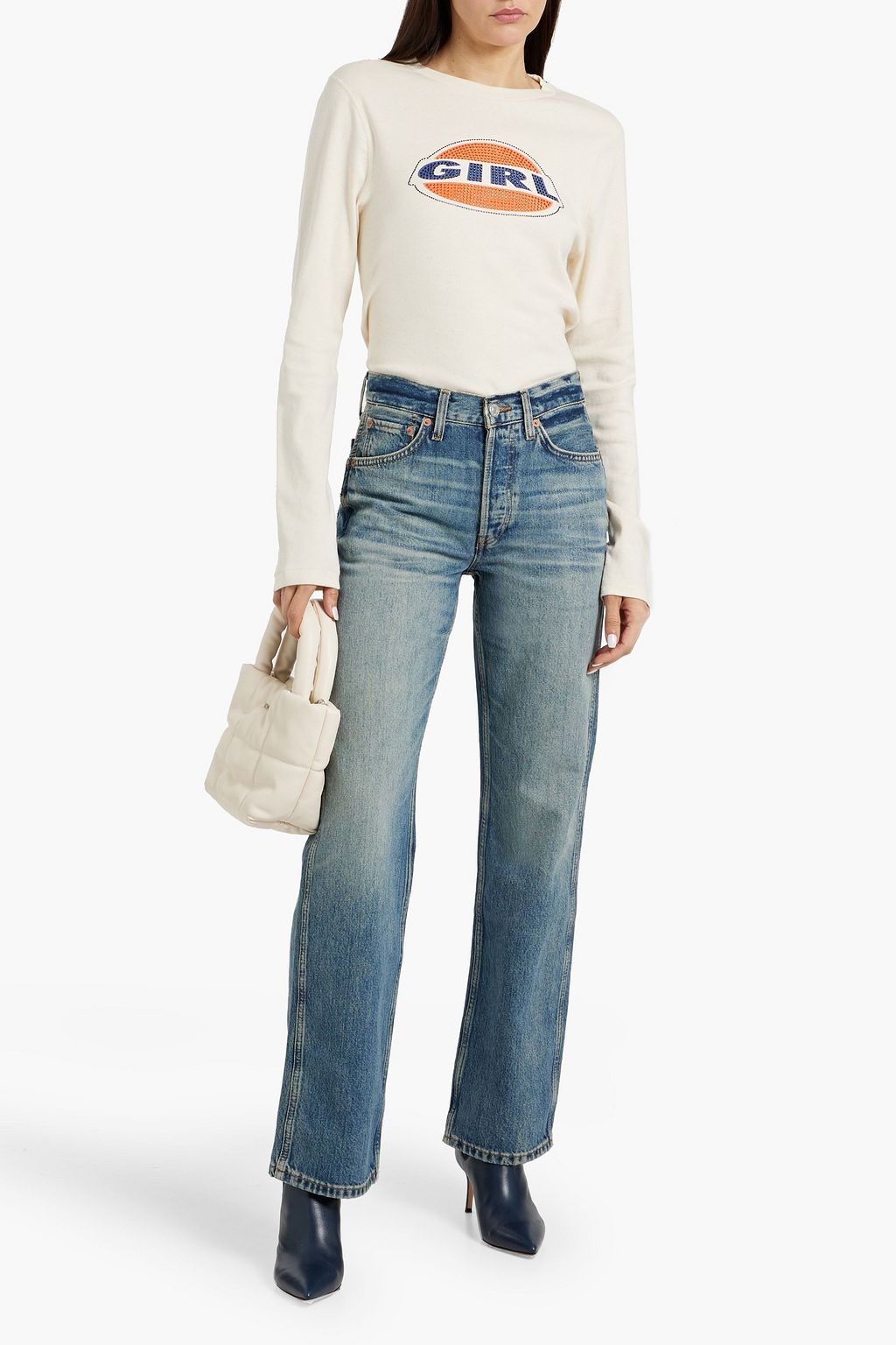 RE/DONE High-rise straight-leg jeans