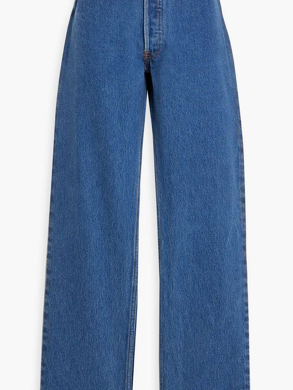 high-rise straight-leg jeans