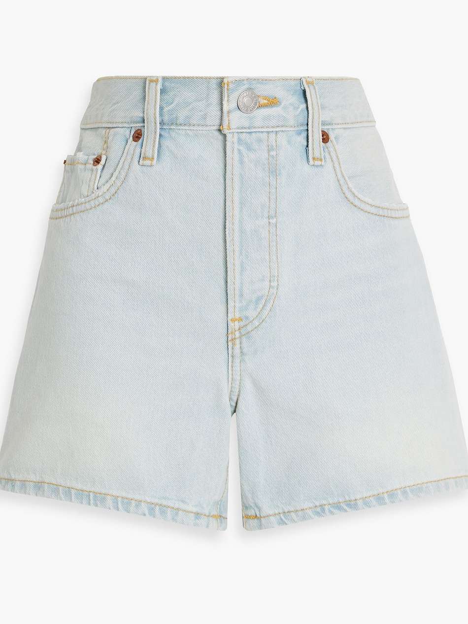 distressed denim shorts