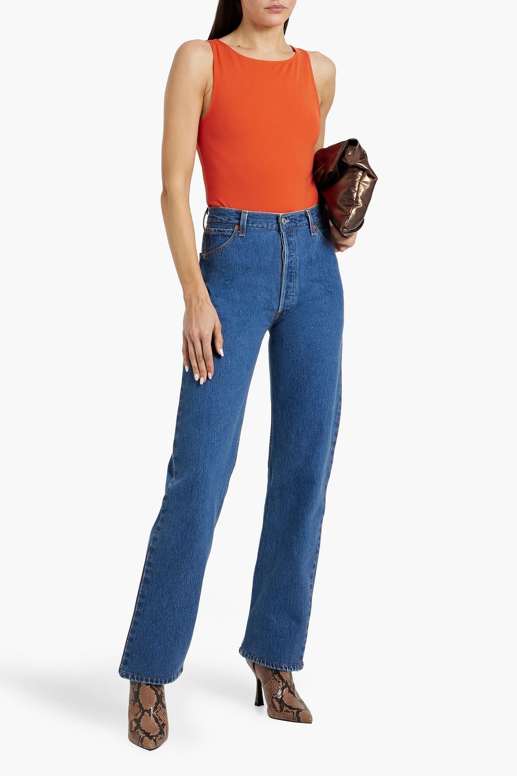 RE/DONE Stretch-cotton jersey bodysuit