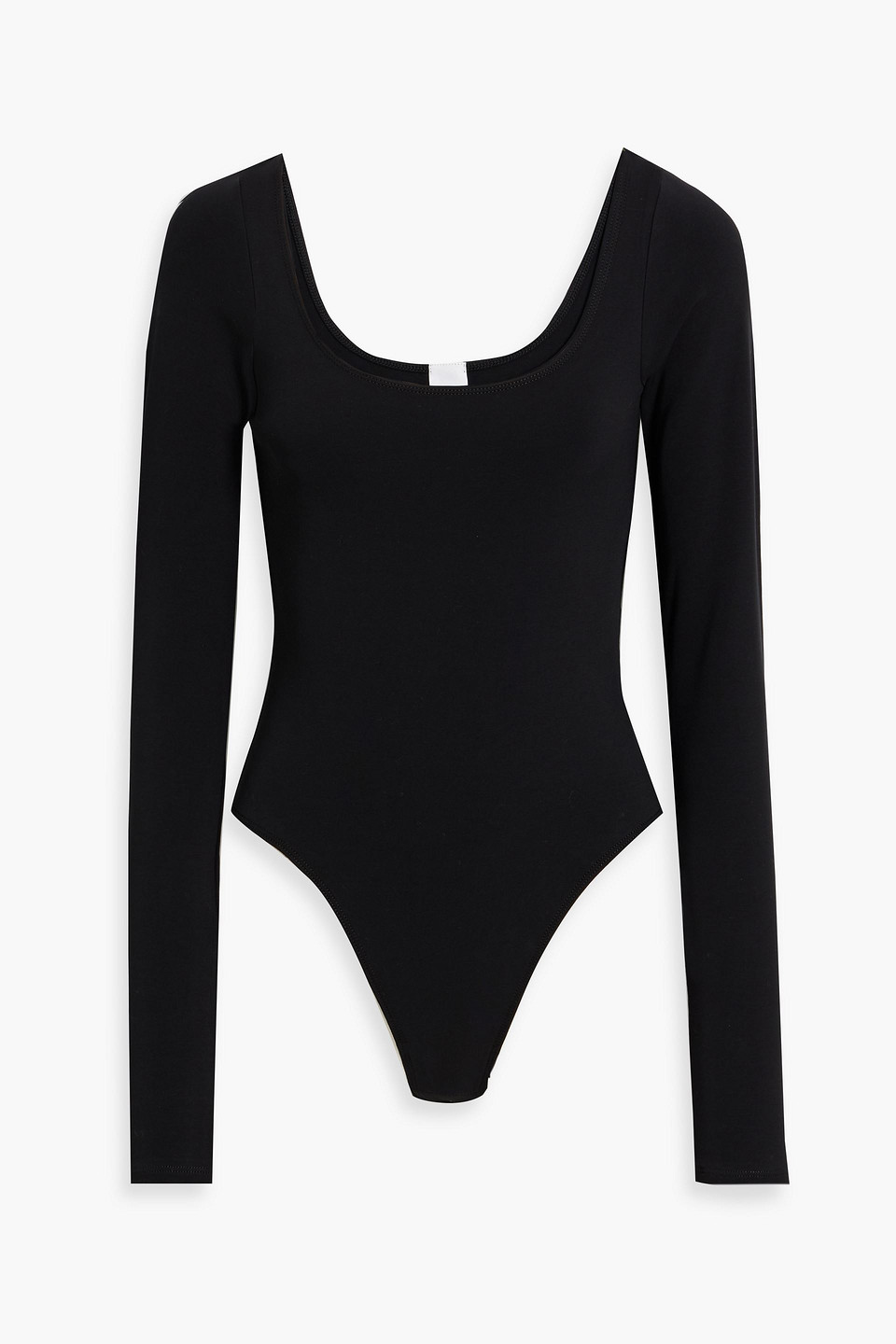Re/done Stretch-cotton Jersey Bodysuit In Black