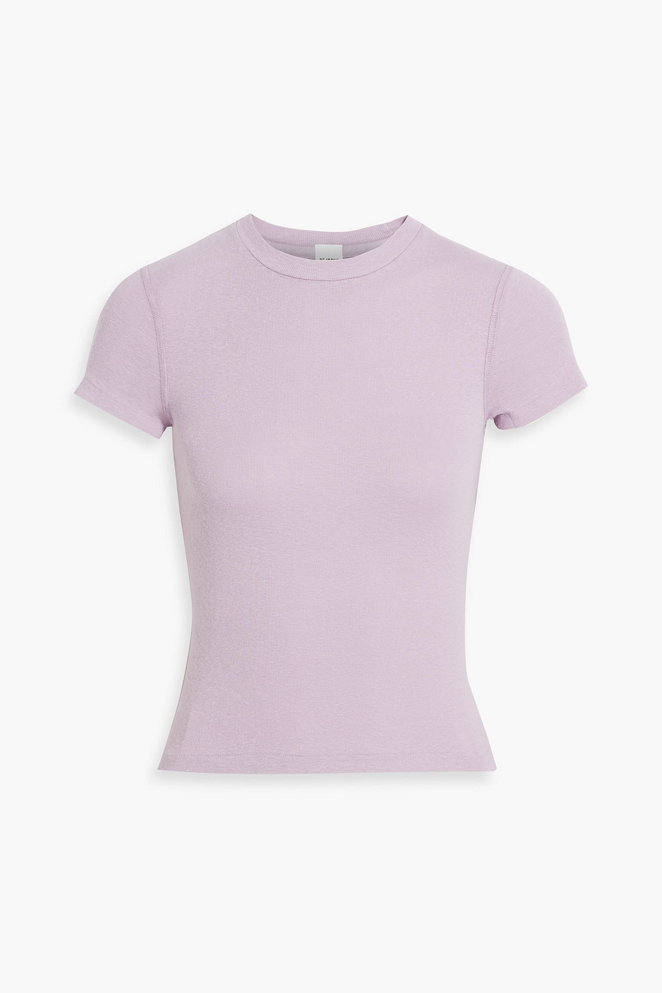 Re/done Slub Cotton-jersey T-shirt In Lavender