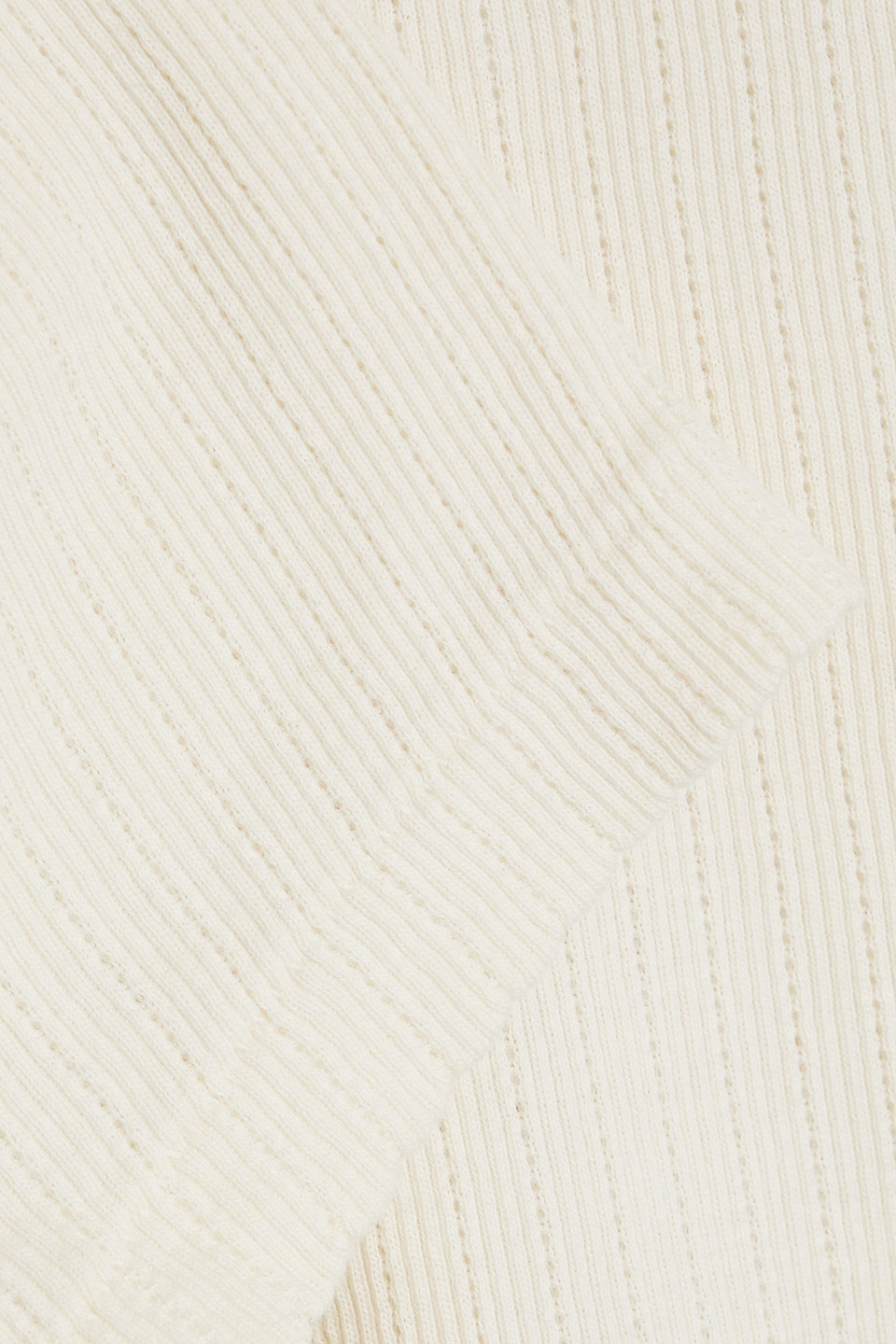 Re/done 90s Ribbed Cotton T-shirt In Ecru