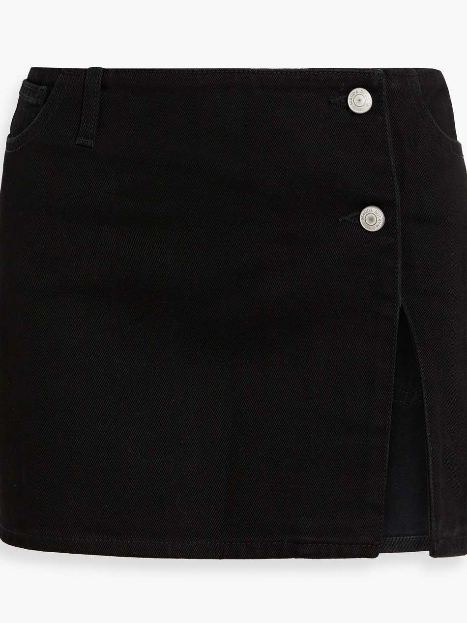 denim mini skirt