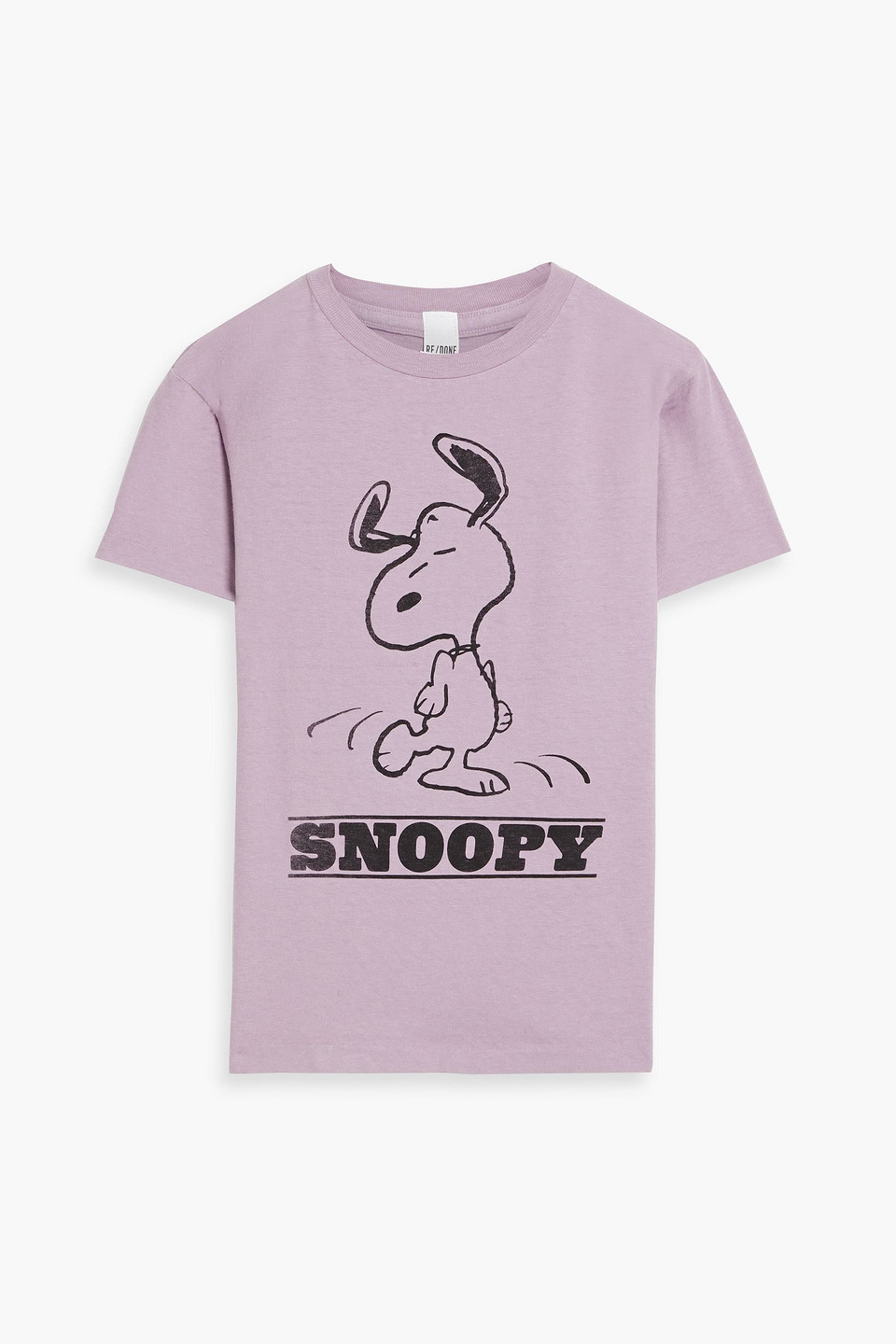 Re/done Printed Cotton-jersey T-shirt In Lavender