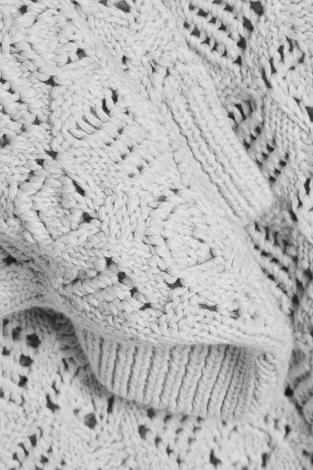 COTTON BY AUTUMN CASHMERE Pointelle-knit cotton sweater