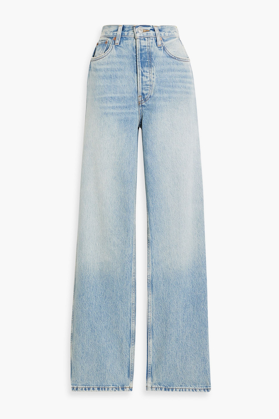 Re/done 90s High-rise Straight-leg Jeans In Light Denim