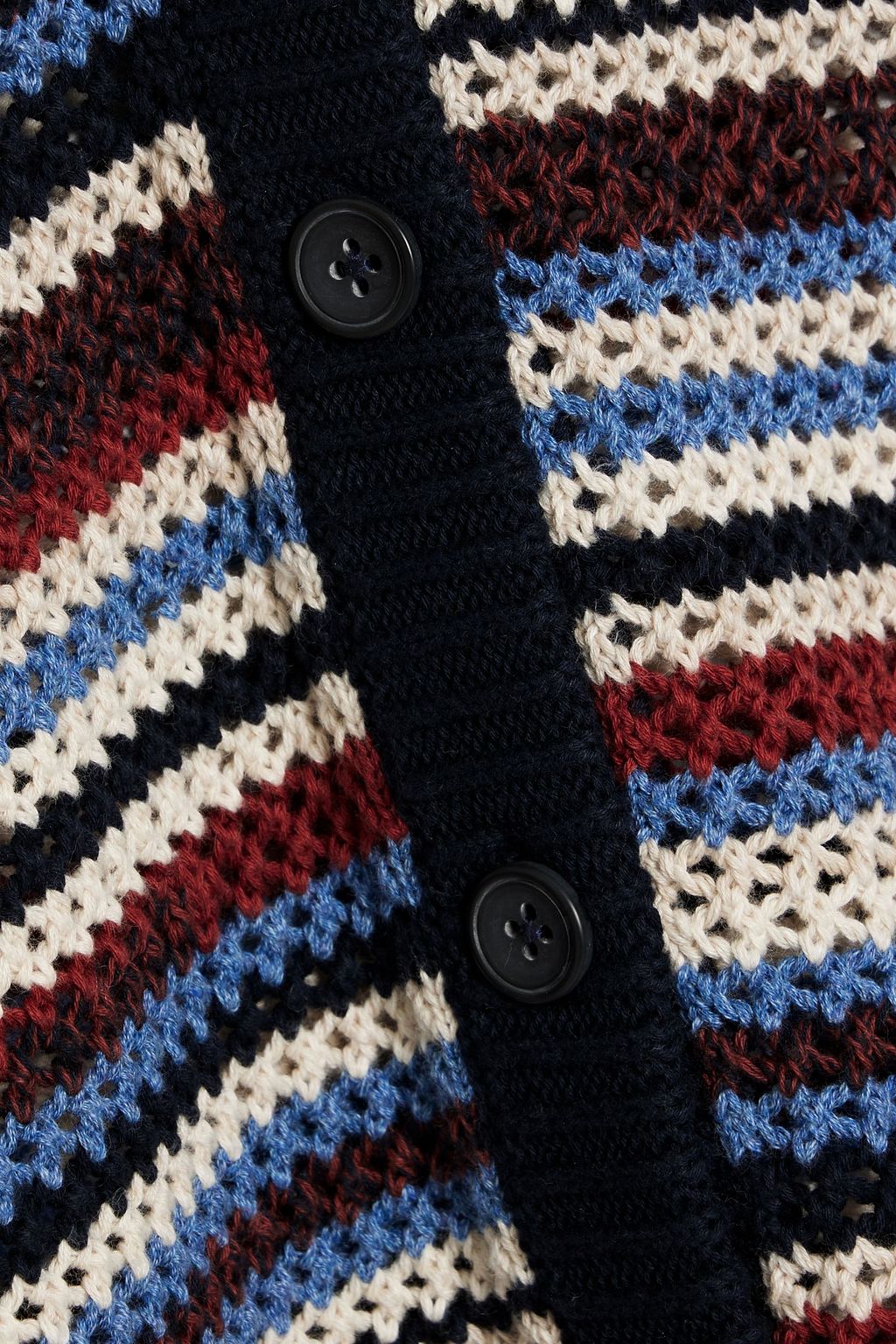 COTTON BY AUTUMN CASHMERE Striped cotton cardigan