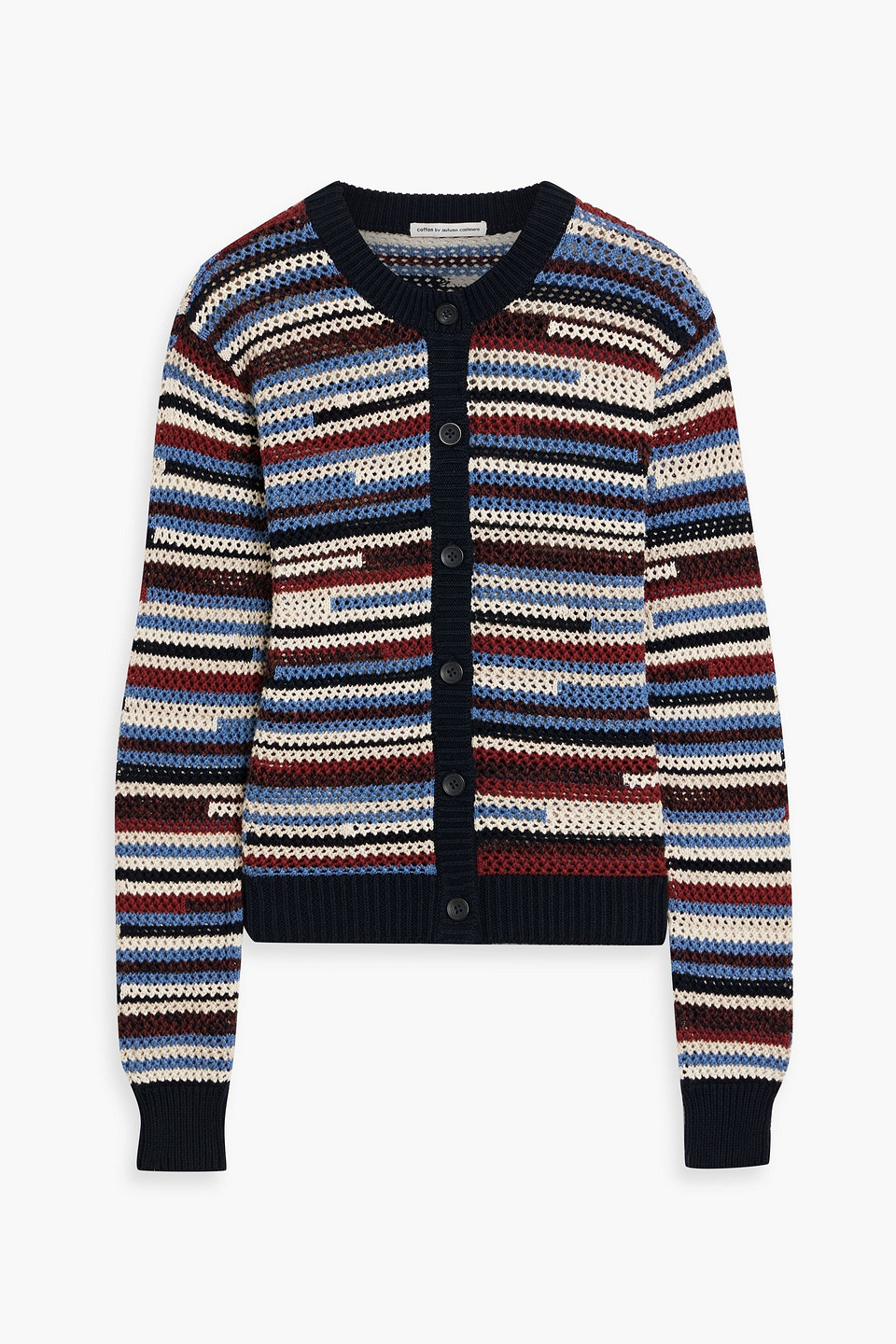 Striped cotton cardigan