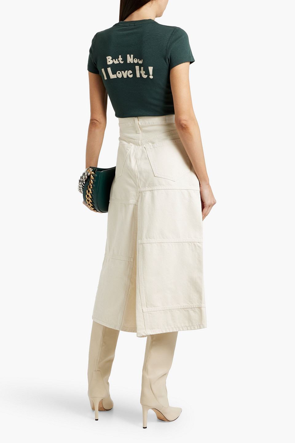 Re/done 90s Printed Cotton-jersey T-shirt In Emerald