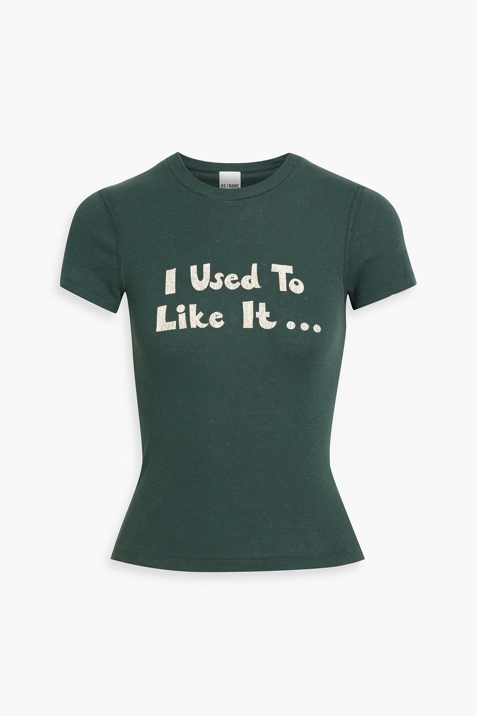Re/done 90s Printed Cotton-jersey T-shirt In Emerald