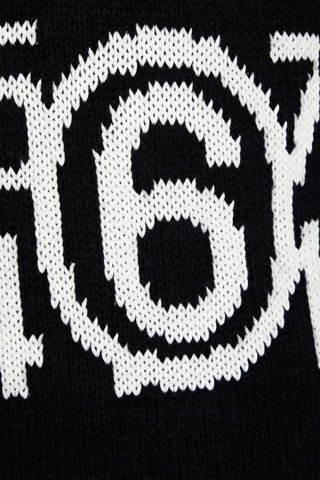 MAISON MARGIELA Jersey-paneled intarsia cotton-blend sweater