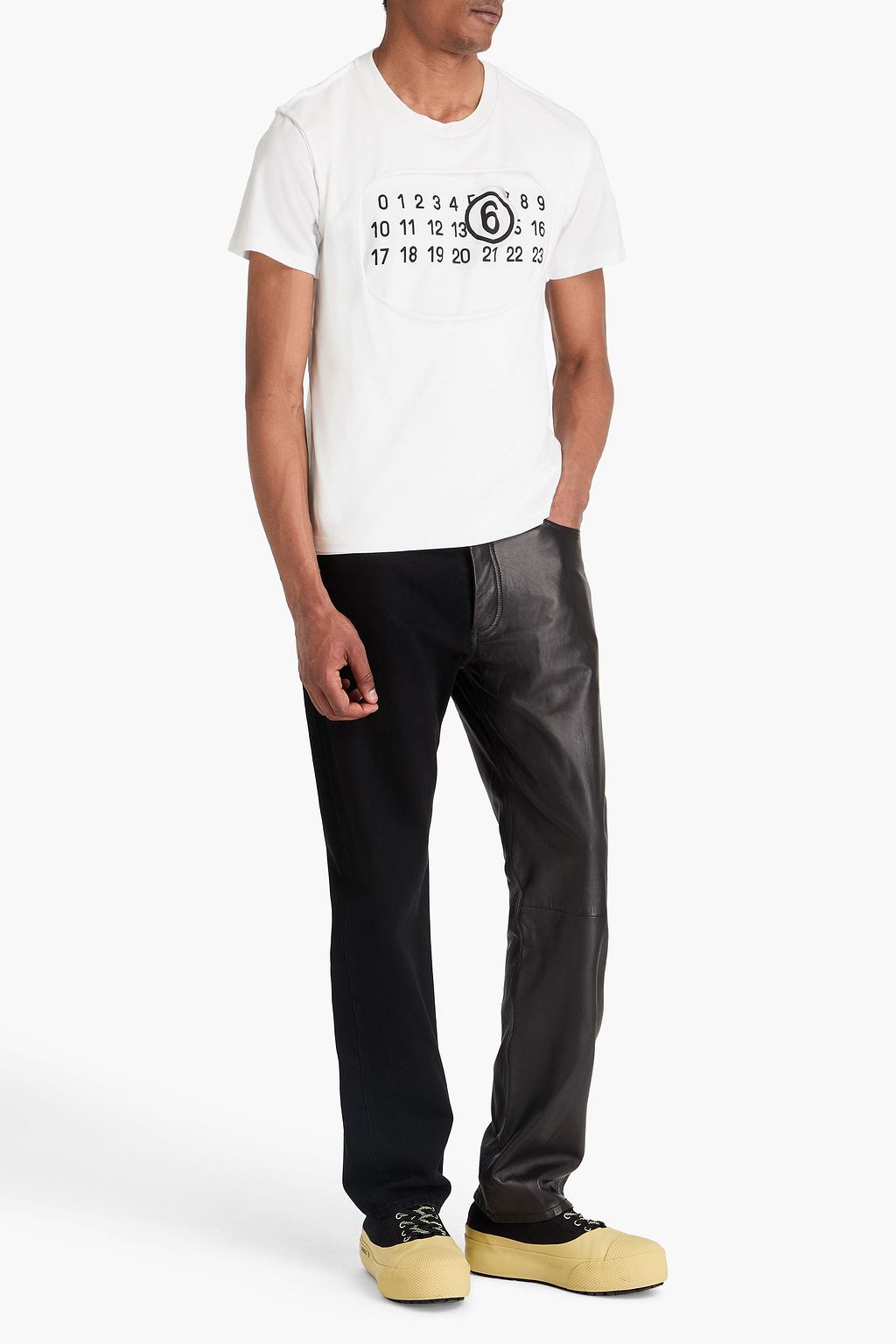 MM6 MAISON MARGIELA Layered printed cotton-jersey T-shirt
