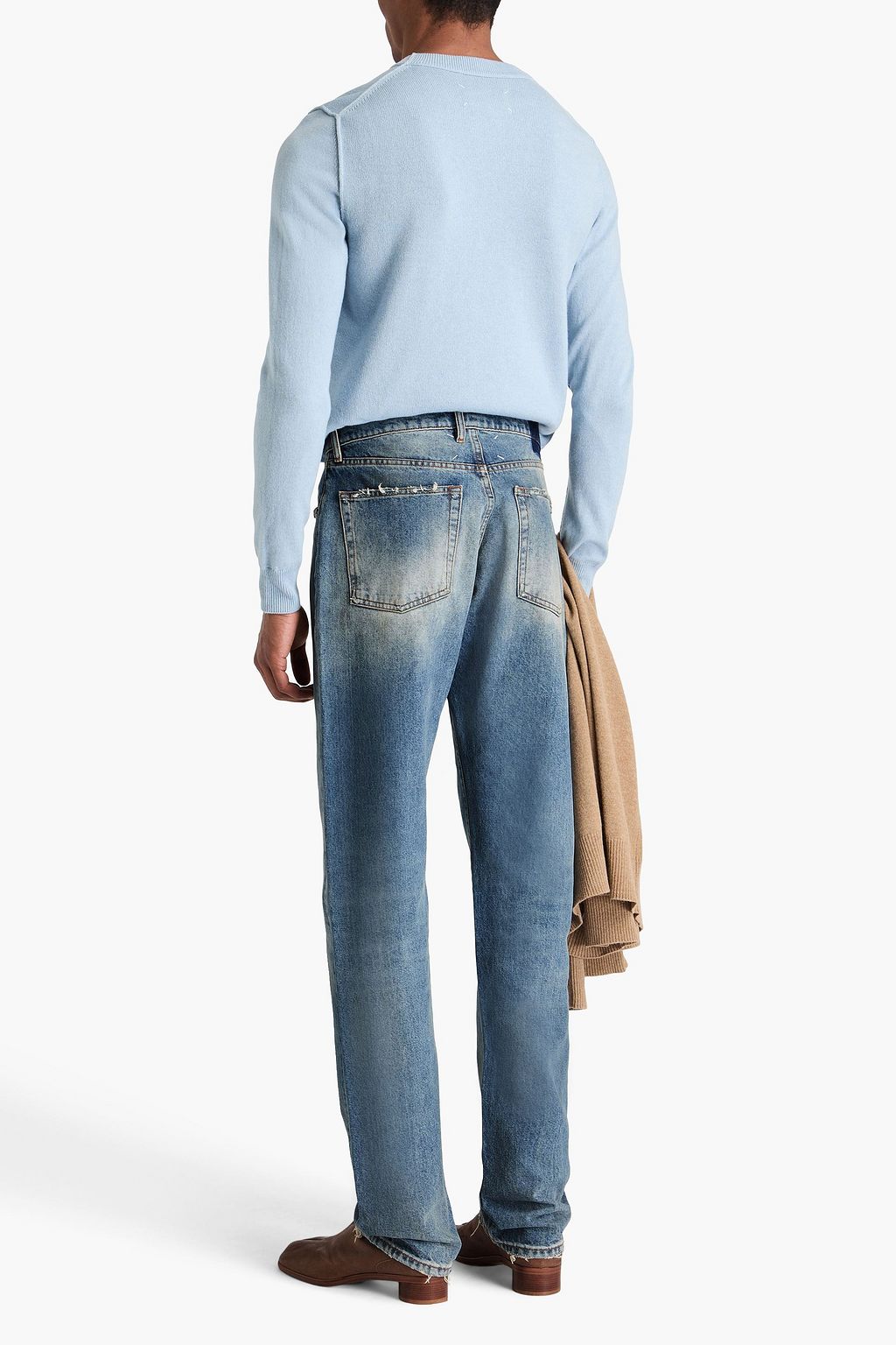 MAISON MARGIELA بنطال جينز من الدنيم بلون باهت