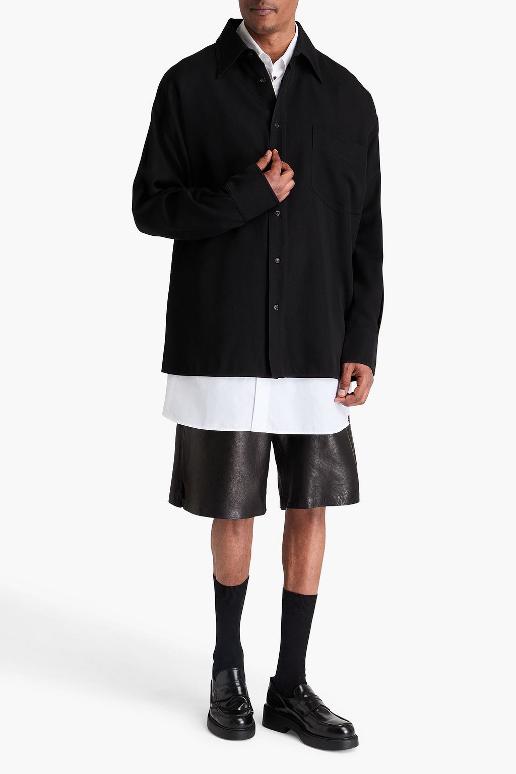 MM6 MAISON MARGIELA Wool-blend twill shirt