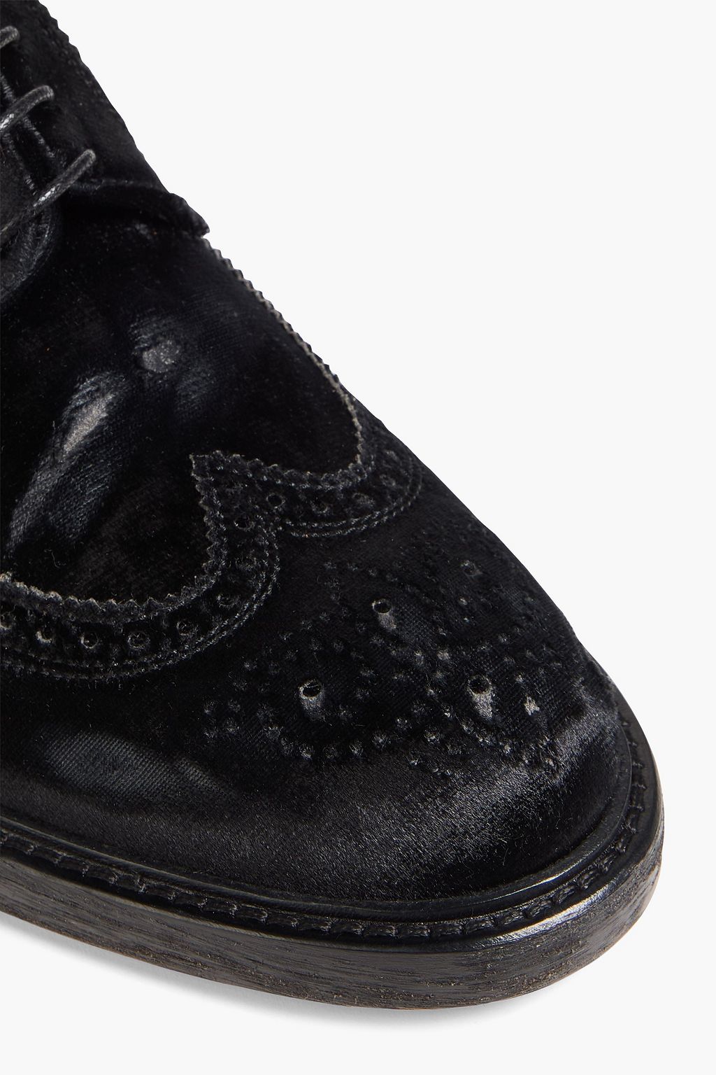 MAISON MARGIELA Distressed velvet Oxford shoes
