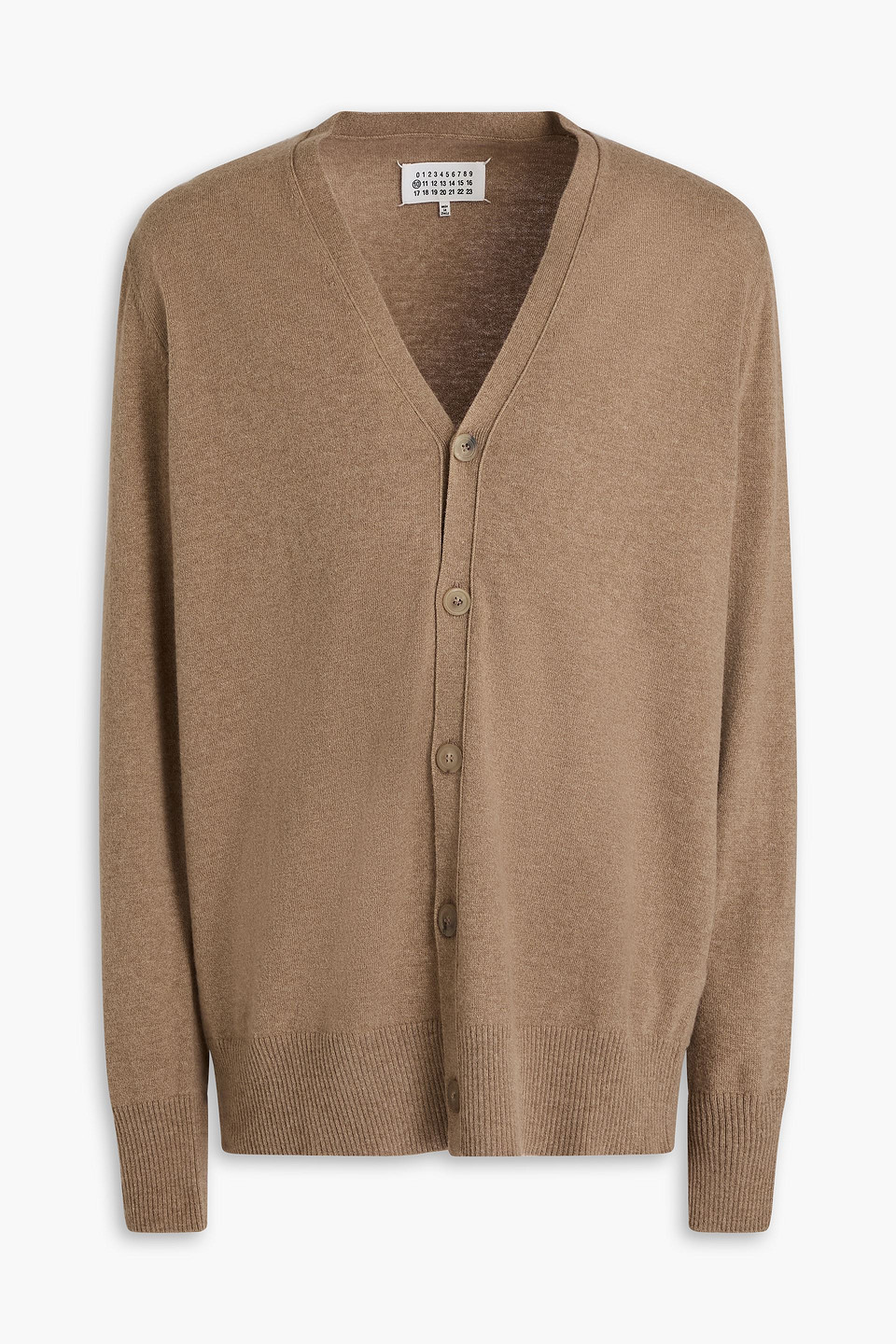 Maison Margiela V-neck Long-sleeve Cardigan In Brown