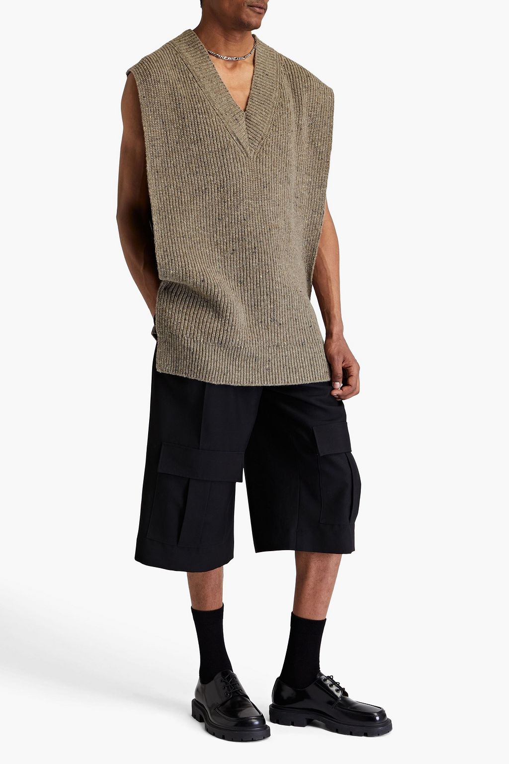 MAISON MARGIELA Donegal ribbed wool-blend vest