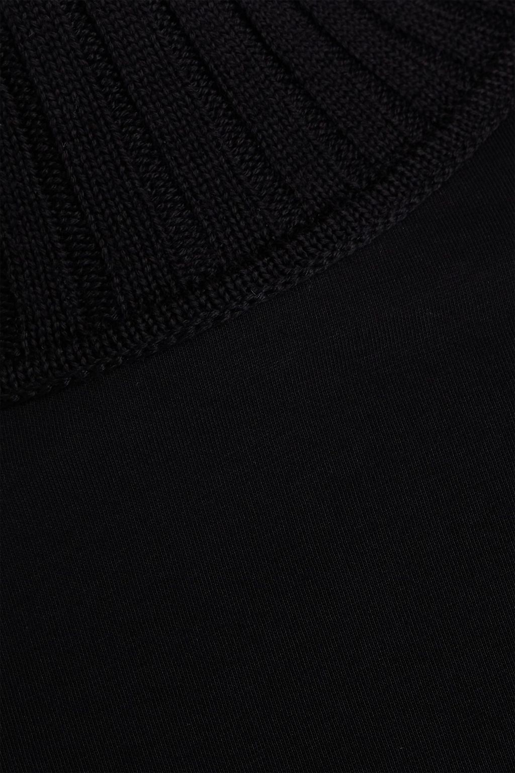 MM6 MAISON MARGIELA Cotton-jersey and ribbed wool-blend T-shirt