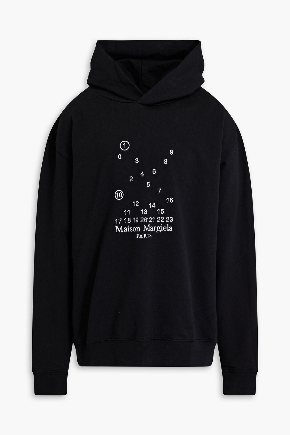 Maison Margiela Embroidered French Cotton-terry Hoodie