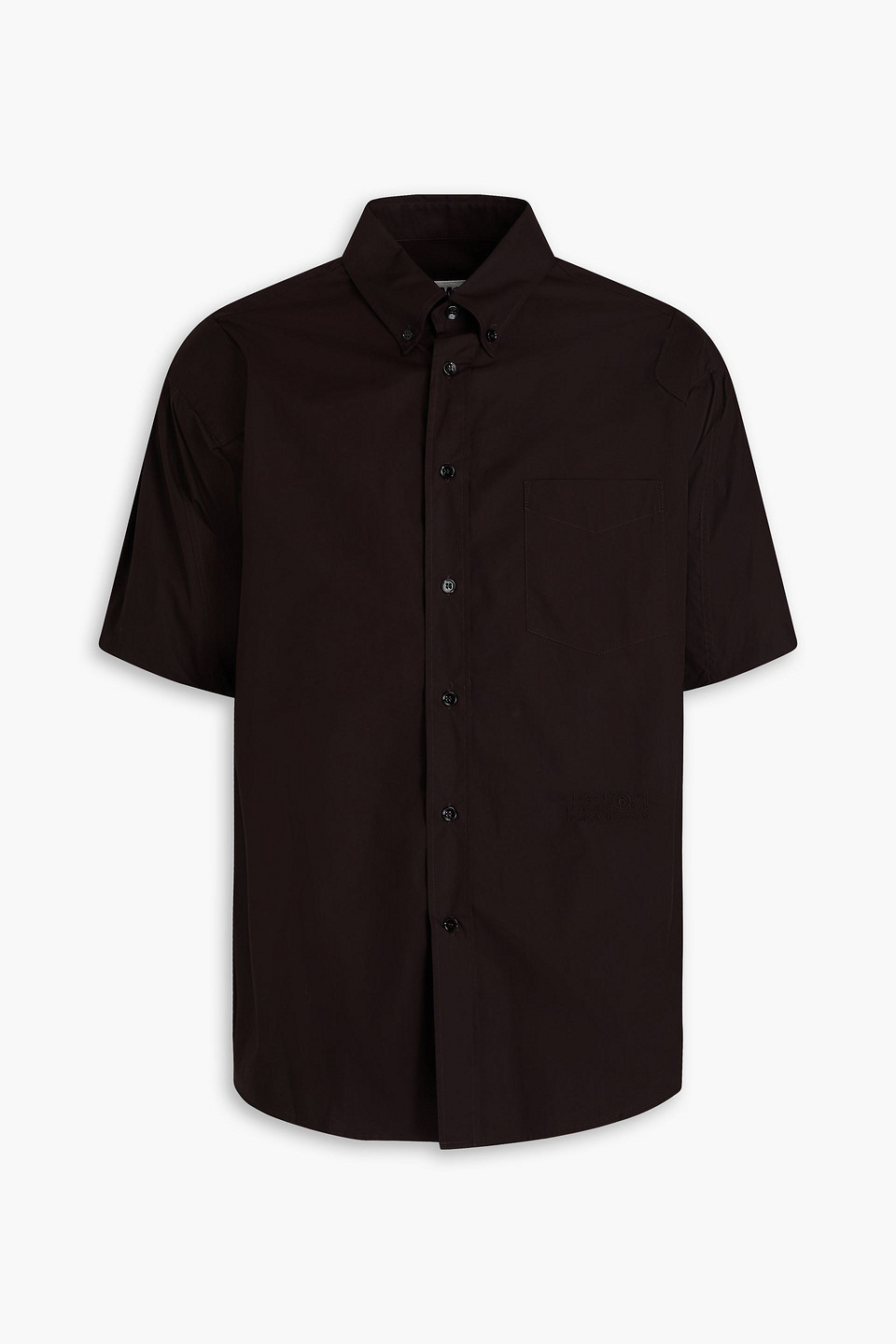 Mm6 Maison Margiela Cotton-poplin Shirt In Burgundy