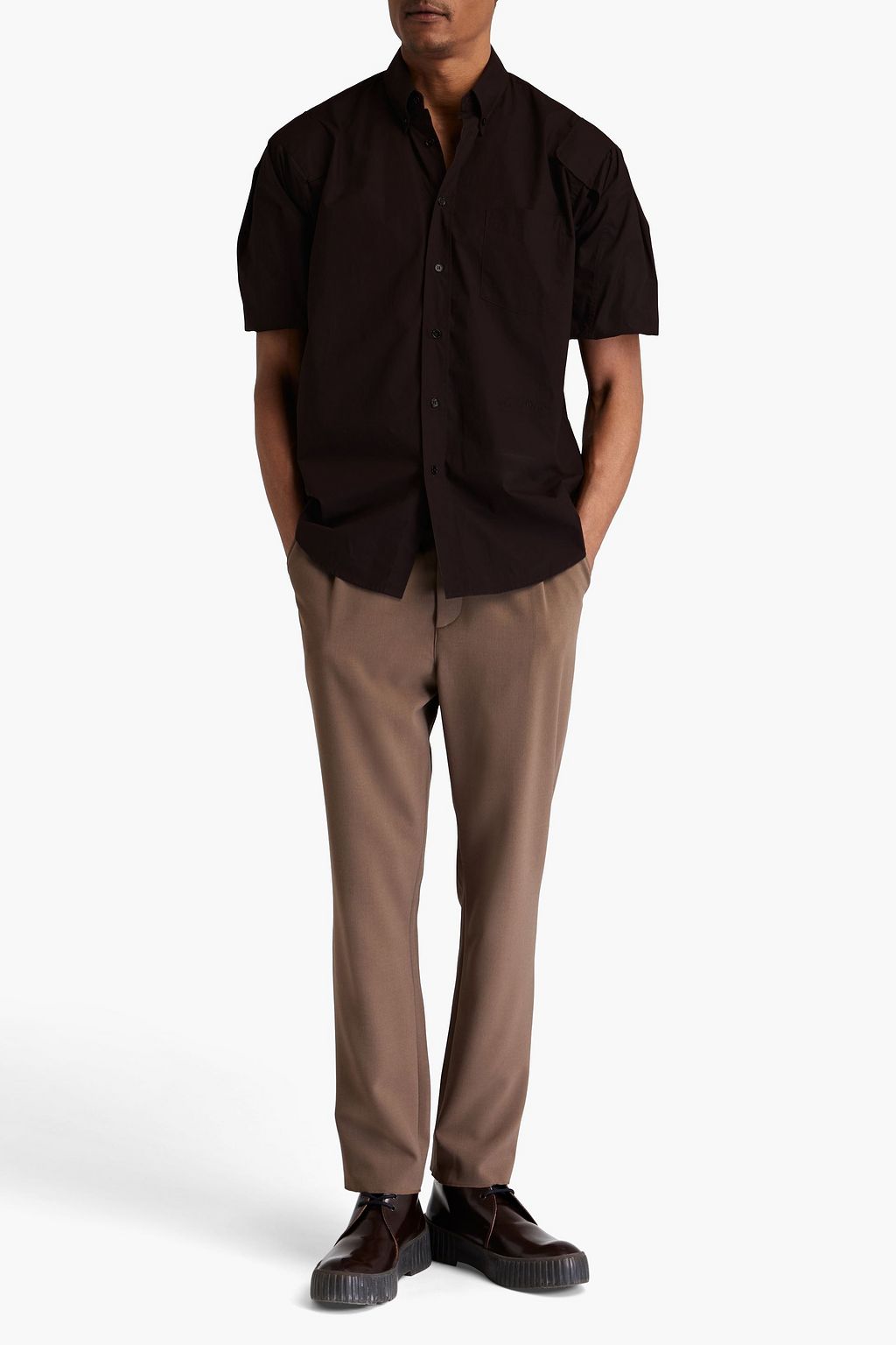 MM6 MAISON MARGIELA قميص من قطن بوبلين