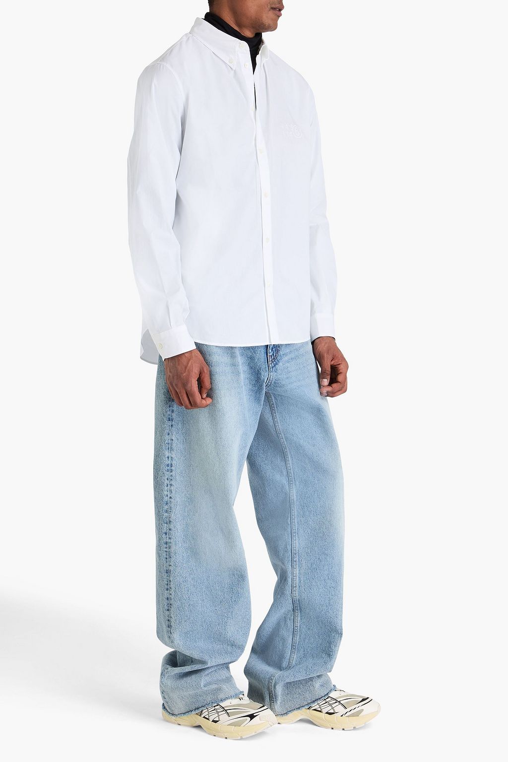 MM6 MAISON MARGIELA قميص من قطن بوبلين