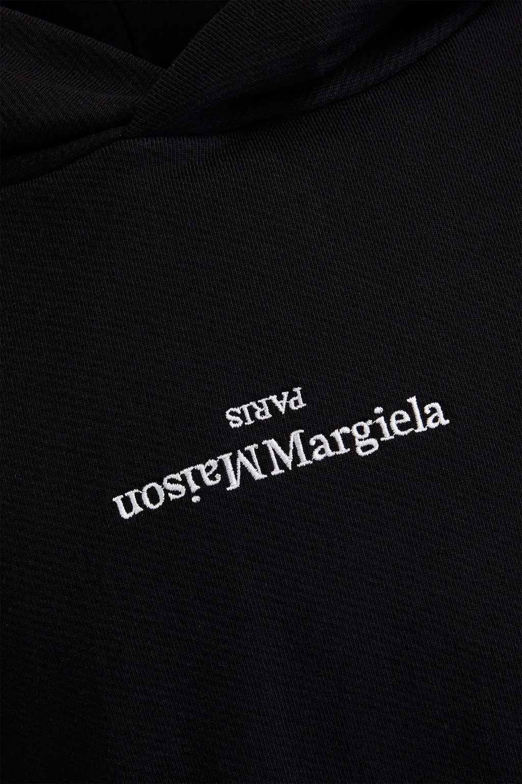 MAISON MARGIELA Embroidered French cotton-terry hoodie