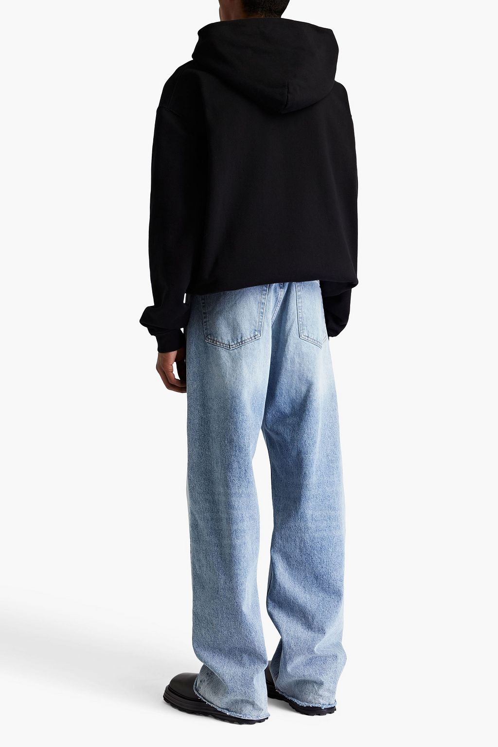MAISON MARGIELA Embroidered French cotton-terry hoodie