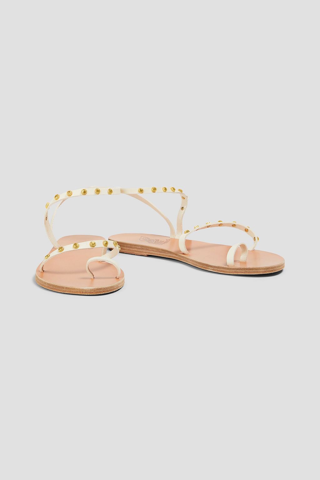 ANCIENT GREEK SANDALS صندل "إليفثيريا" من الجلد مزيّن بدبابيس معدنية