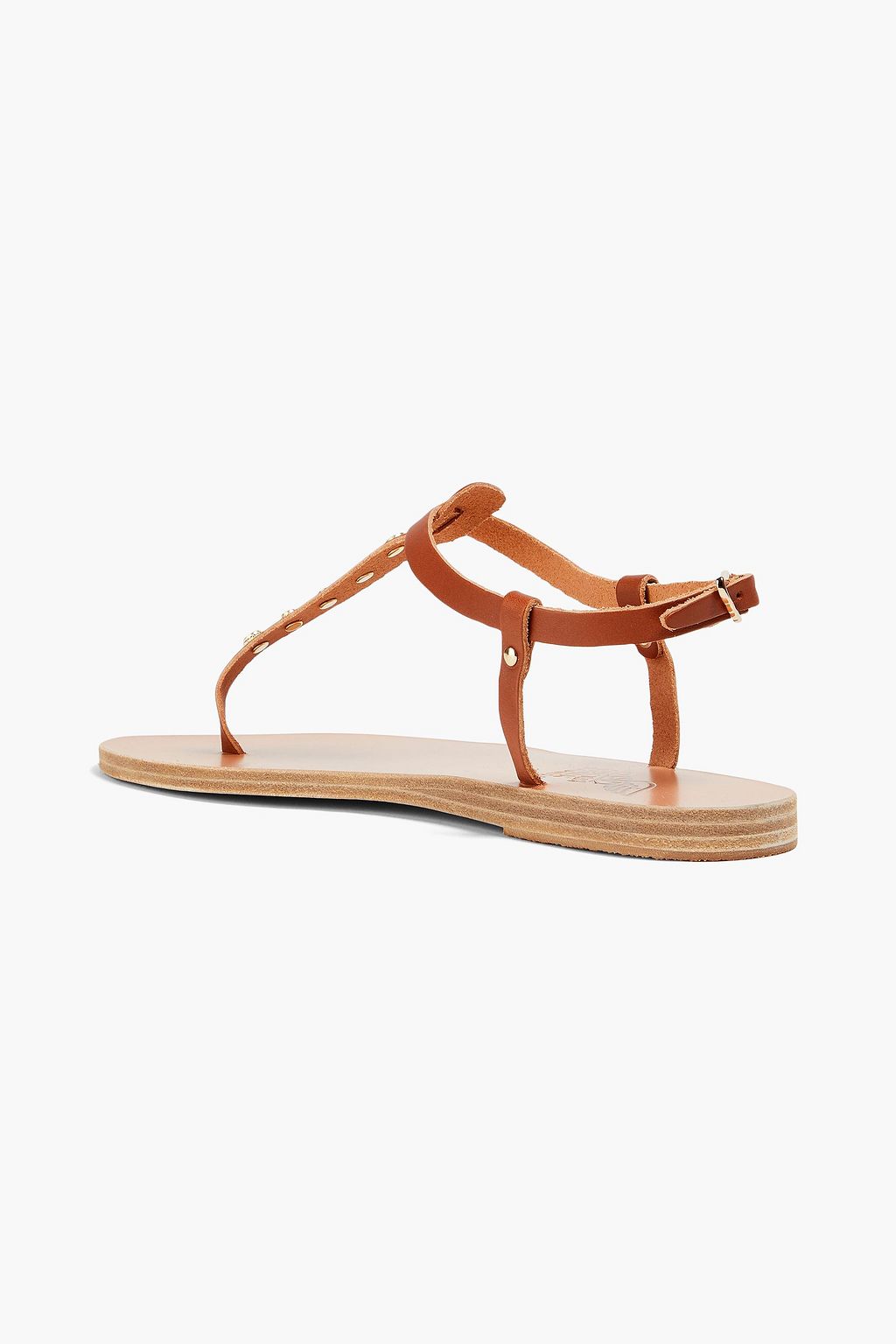 ANCIENT GREEK SANDALS صندل "ليتو" من الجلد مزيّن بدبابيس معدنية