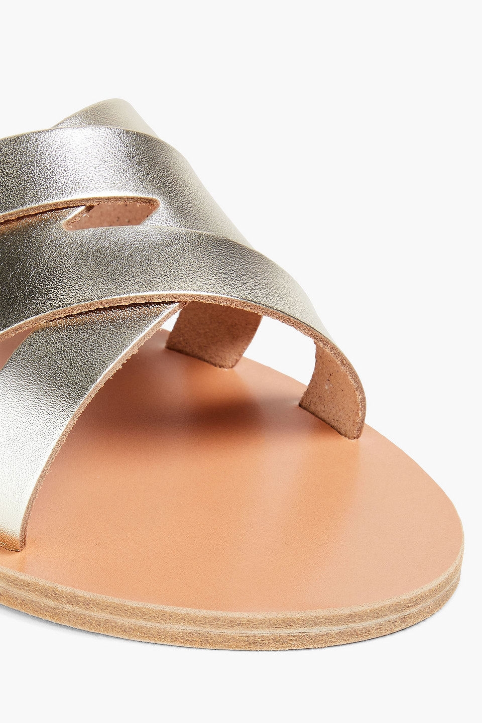 ANCIENT GREEK SANDALS PISIDIA METALLIC LEATHER SANDALS
