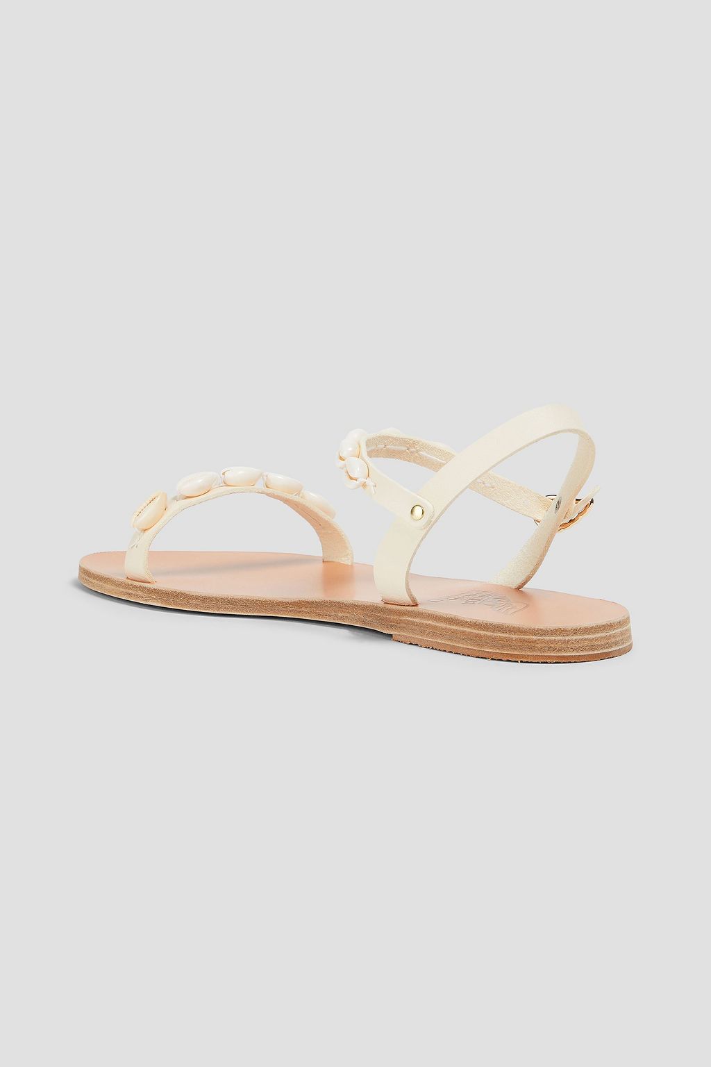 ANCIENT GREEK SANDALS Irida shell-embellished leather sandals