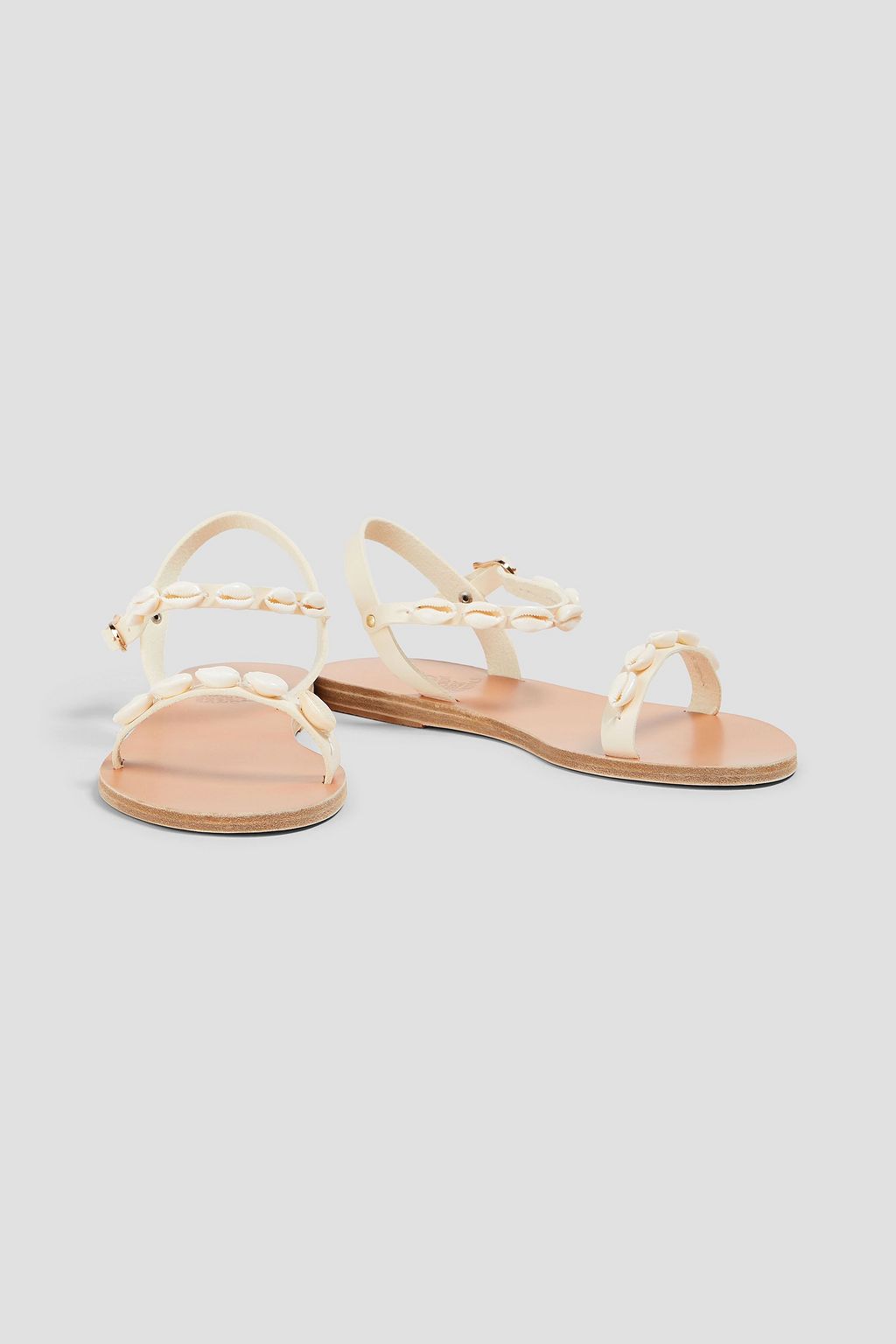ANCIENT GREEK SANDALS Irida shell-embellished leather sandals