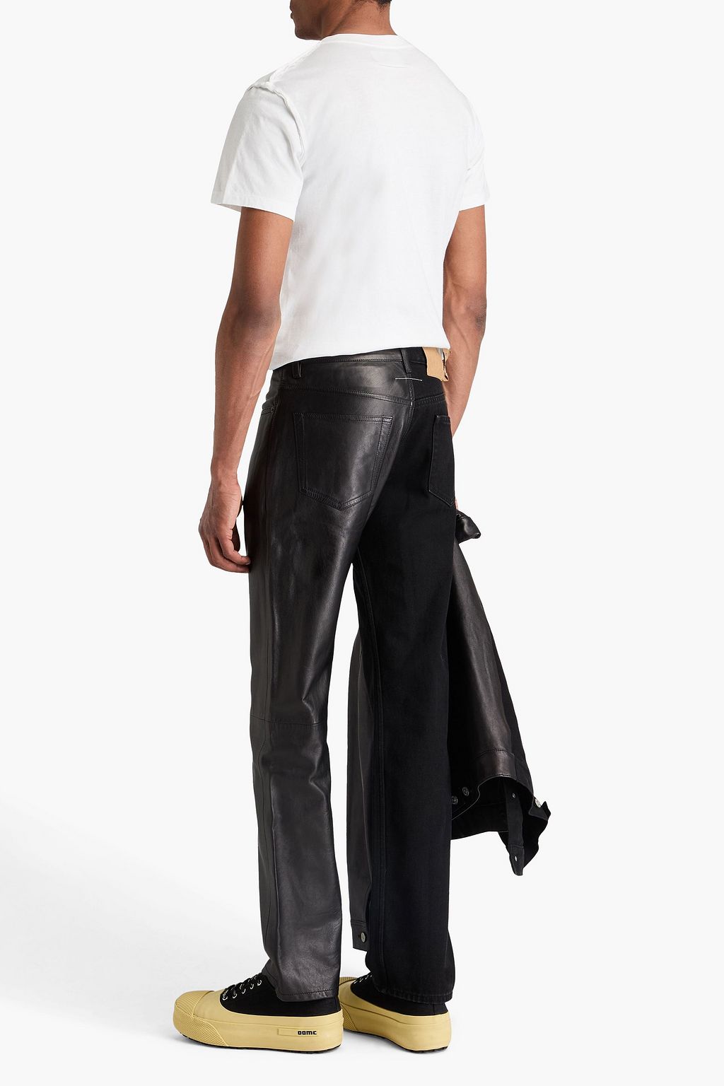 MM6 MAISON MARGIELA Denim and leather jeans