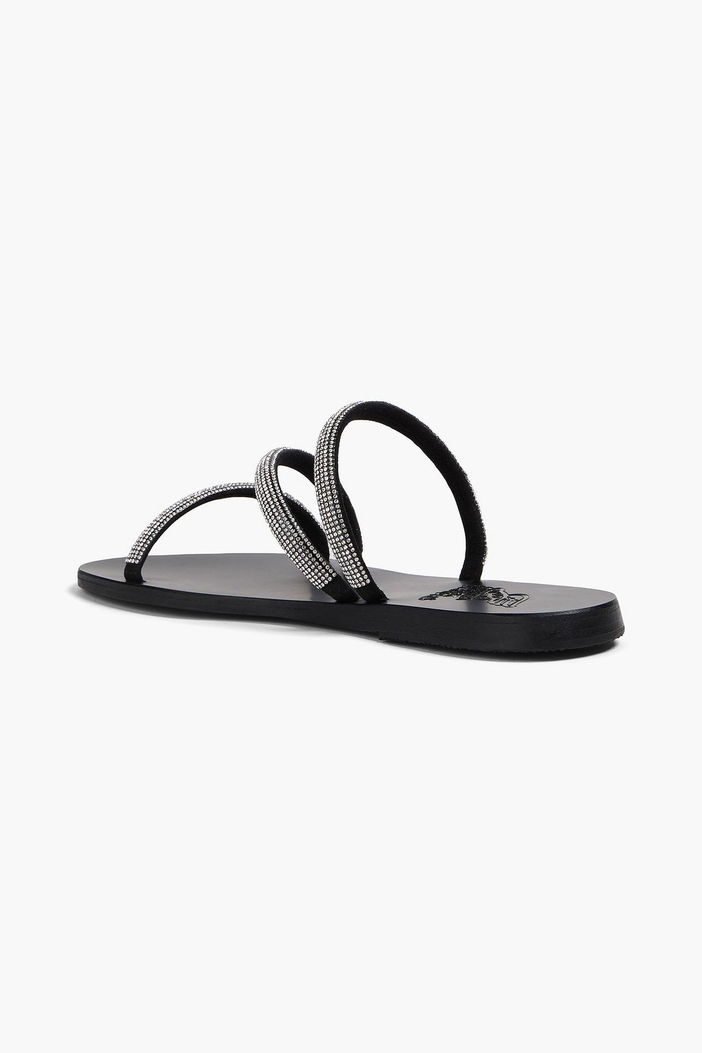 ANCIENT GREEK SANDALS صندل "بوليتيمي" من الجلد ومزين بالكريستال