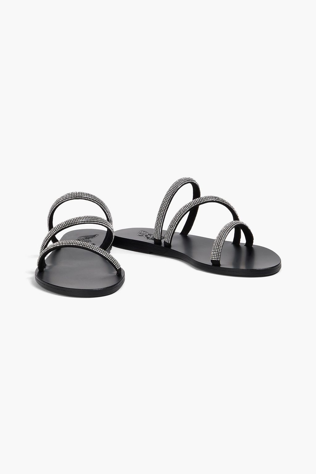 ANCIENT GREEK SANDALS صندل "بوليتيمي" من الجلد ومزين بالكريستال